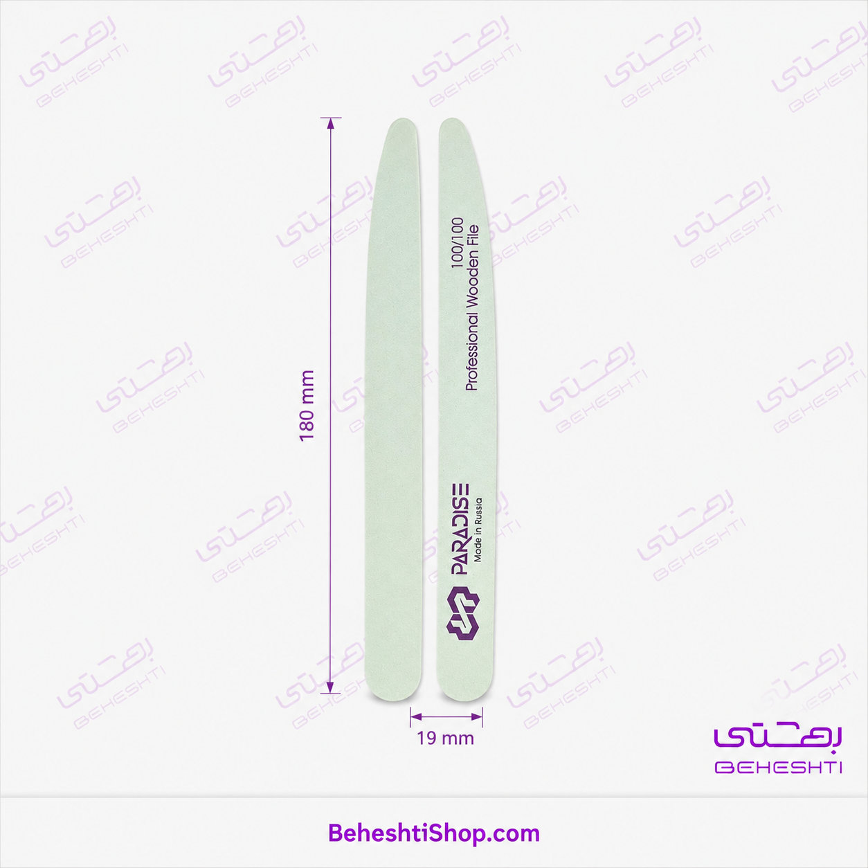 سوهان روسی باریک سر کج 100/100 پارادایس PARADISE